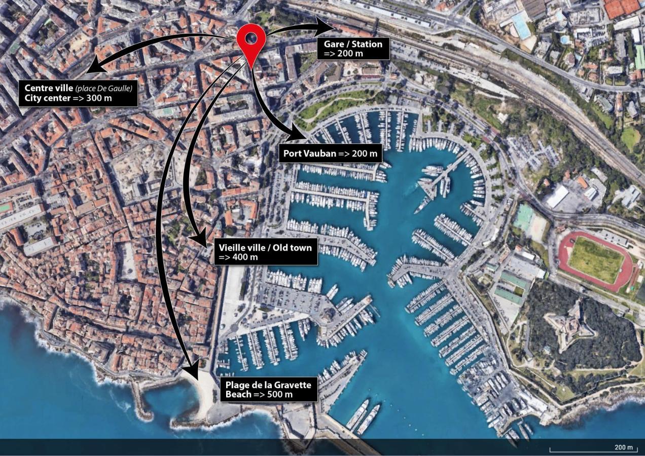3P Central Refait A Neuf - Parking L430Cm X W275Cm Antibes Exterior photo